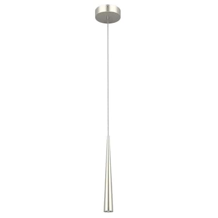 Westgate Power & CCT Adjustable Tapered Pendant w/6Ft Adj. Cord, Brushed Nickel, 3W/6W/9W, 3000K/4000K/5000K LCFT-MCTP-BN